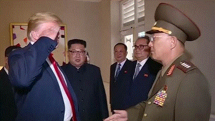 Donald Trump salutes NK General