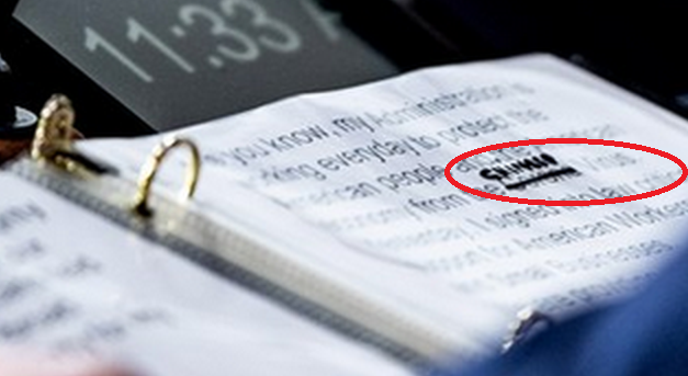 Trump's sharpie markup